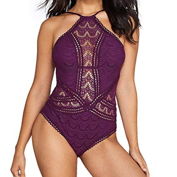 becca high neck one piece